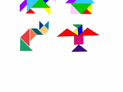 冀教版二年级下册数学课课练之认识七巧板并用七巧板拼图