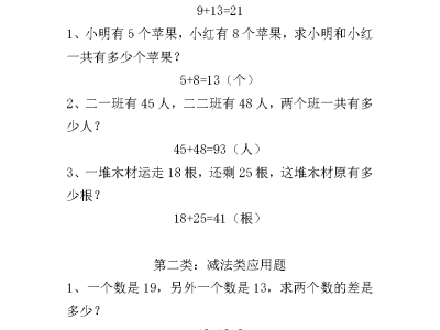 二年级下册数学期末《应用题》分类练习特训