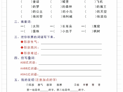 二年级下册语文【第四单元必背8大考点】