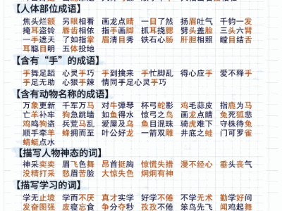 二年级下册语文【全册词语大汇总】